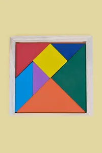 Çok Renkli Ahşap Tangram
