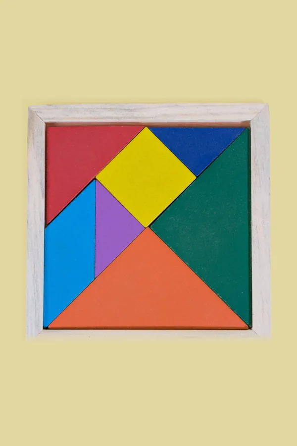 Çok Renkli Ahşap Tangram