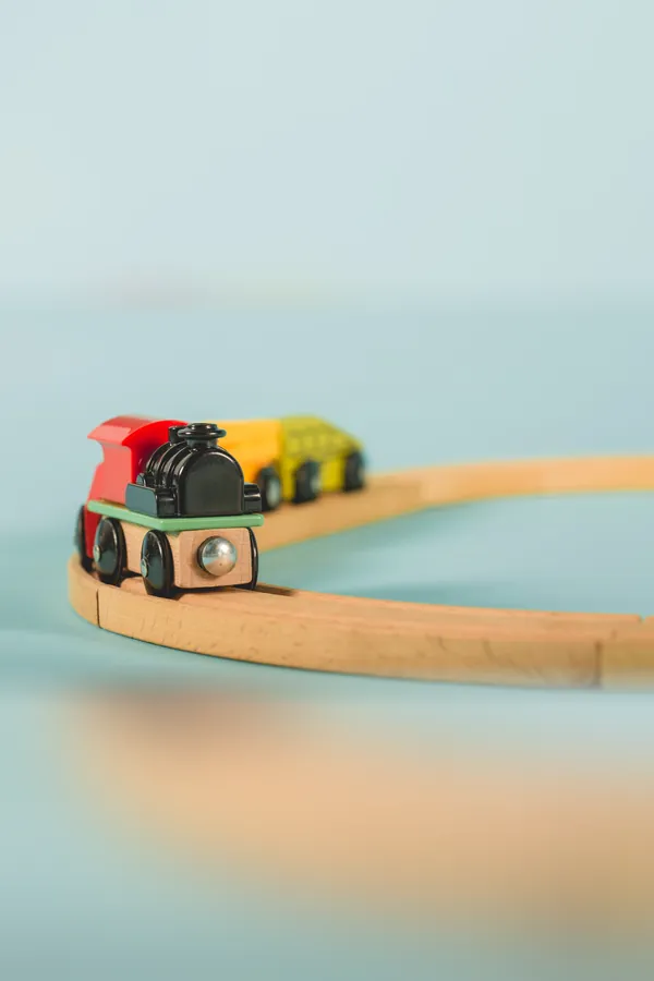 Çok Renkli Ahşap Tren Seti