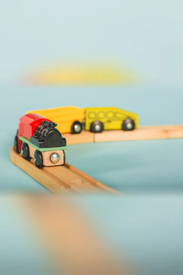 Çok Renkli Ahşap Tren Seti