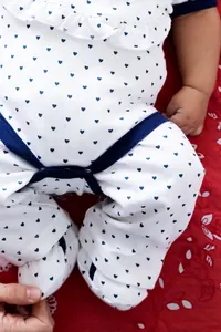 Lacivert Puantiyeli Bebek Tulumu