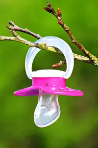 Pembe Şeffaf Silikon Emzik